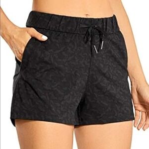 CRZ YOGA Black Athletic Shorts with Elastic Waistband